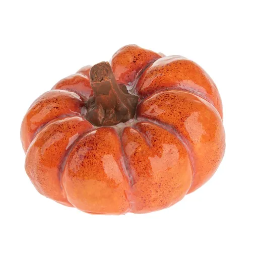 Dovleac ceramic de toamnă, 10 x 7 cm, portocaliu