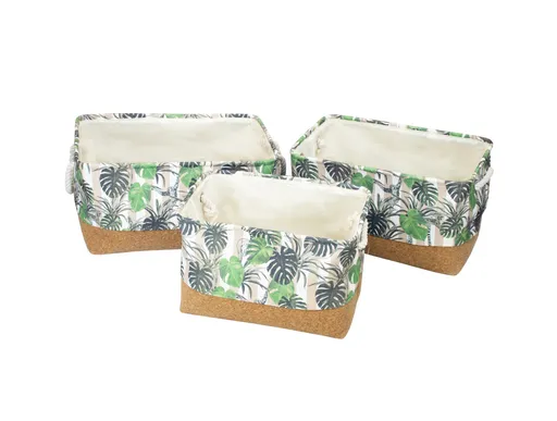 Cutii textile cu mânere 3 buc