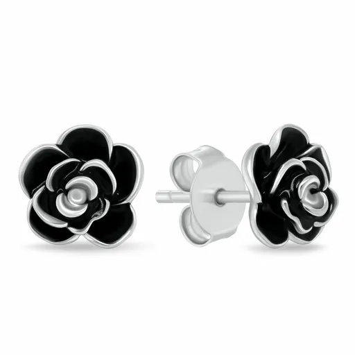 Brilio Silver Cercei din argint Trandafirul Negru EA1240WBC