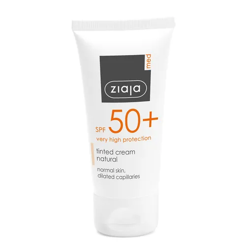 Ziaja Cremă tonifiantă pentru ten normal SPF 50+ nuanță naturală (Tinted Cream) 50 ml