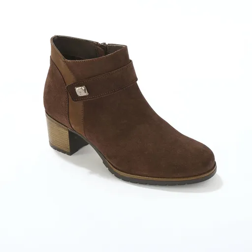 Cizme din piele cu toc jos