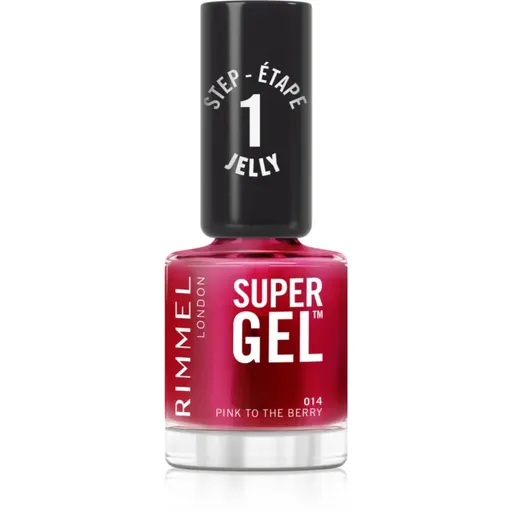 Rimmel Super Gel gel de unghii fara utilizarea UV sau lampa LED culoare 014 Pink To The Berry 12 ml