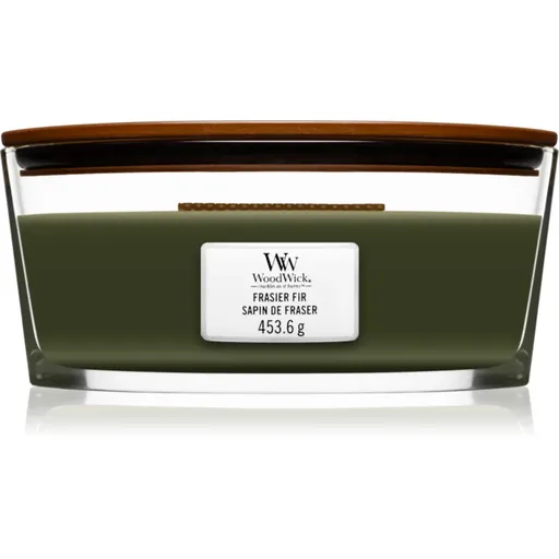 Woodwick Frasier Fir lumânare parfumată cu fitil din lemn (hearthwick) 453.6 g