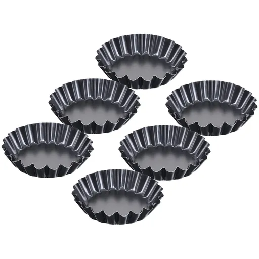 Formă de tartele Orion 11 cm, 6 buc., roșu, L