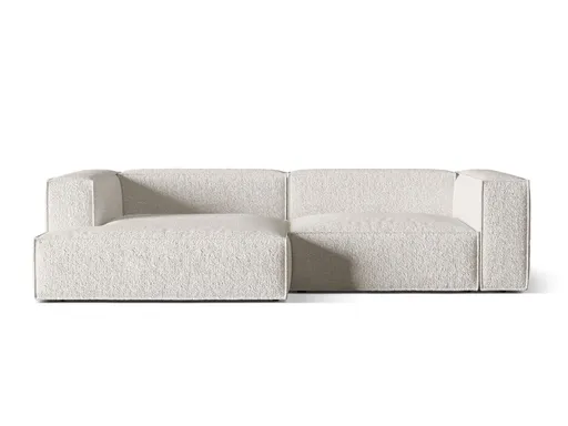Coltar modular stanga 4 locuri, Nuria-260, Micadoni Home, 292x147x72 cm, tesatura boucle, gri bej melange