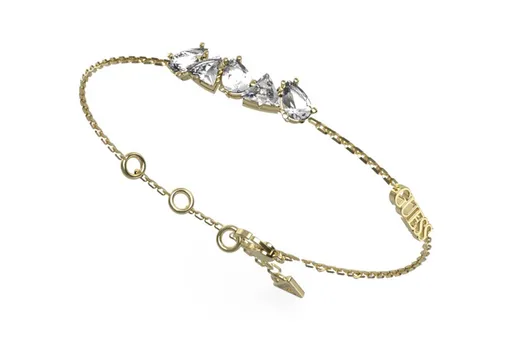 Guess Brățară elegantă placată cu aur și decorată cu zirconii Wonderlights JUBB04405JWYG 21 cm