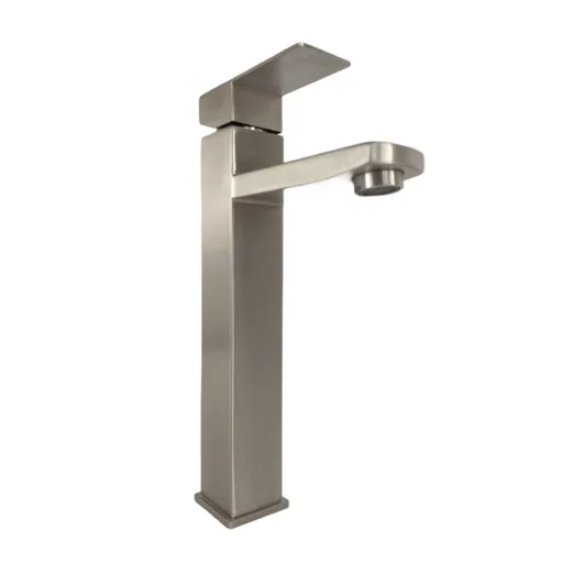 Baterie lavoar Mixxus KUB-001-HIGH din Otel Inoxidabil, Monocomanda, Racorduri Incluse