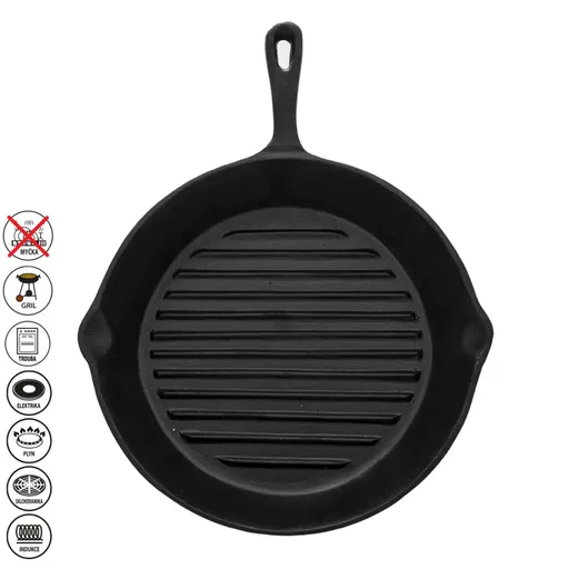 Tigaie pentru grătar din fontă