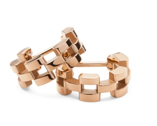 Daniel Wellington Cercei rotunzi cu design modern, din oțel placat cu aur 3-Link DW00400959