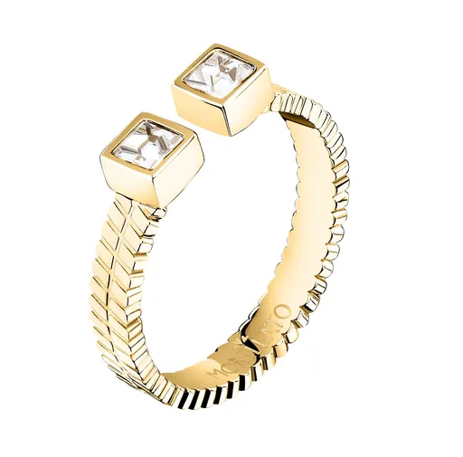 Morellato Inel deschis placat cu aur cu cristale Gioia SAVY4001 58 mm