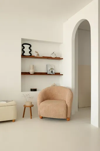 Fotoliu, Atelier del Sofa, 383EVN1258, Lemn, Bej