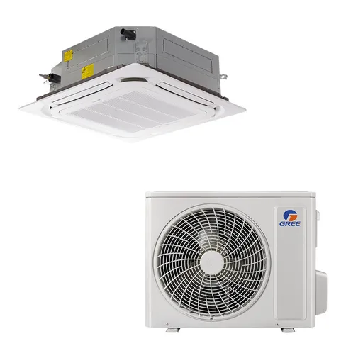 Aparat de aer conditionat caseta Gree GUD50T1 + GUD50W1/NhA-S, 18000 BTU, 34 m², A++, R-32, Alb