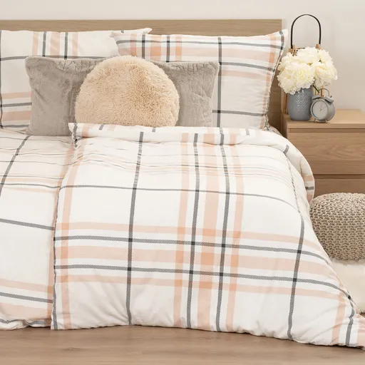 Lenjerie de pat din flanelă 4Home Elegant Plaid, 160 x 200 cm, 70 x 80 cm