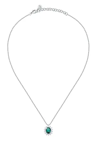 Morellato Colier elegant din argint cu zirconiu verde Tesori SAIW280