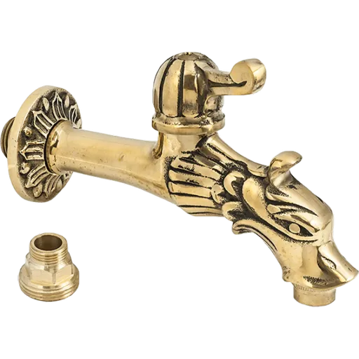 Robinet decorativ 1/2", dublu serviciu din alama cu maneta si finisaj Dragon