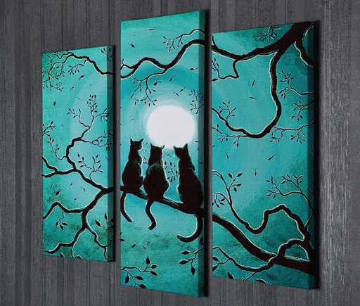 Tablou decorativ, UC103, Cadru: 100% LEMN (grosime: 3 cm), Multicolor