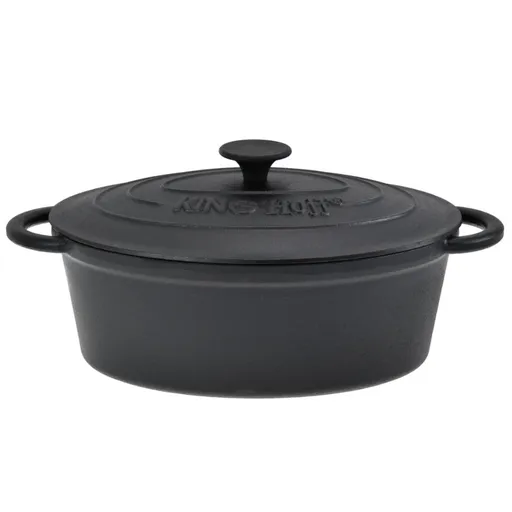 Vas de copt din fonta tip roaster Klausberg KH 2255, 4.5 l, Inductie, Negru