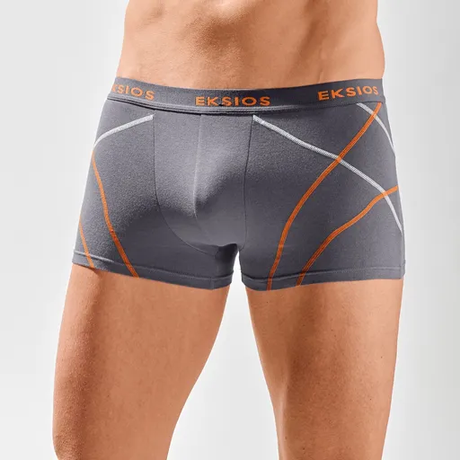 Set de 4 boxeri în culori uni, cu talie elastică distinctă și cusături contrastante