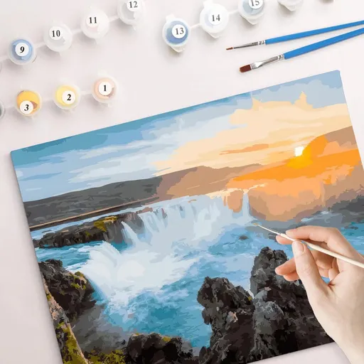 Pictură după numere - Cascadă