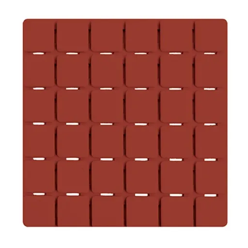 Suport antiderapant Spirella QUADRO, teracotă, 13x 13 cm, 5 buc., teracotă