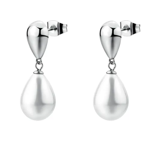 Brosway Cercei rafinați din oțel, cu perlă sintetică elegantă Perfect BPC74