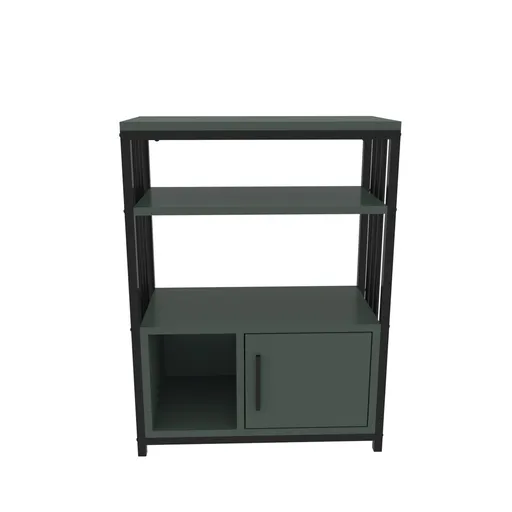 Corp biblioteca, Hanah Home, Letos, 60x80x29.6 cm, Verde/Negru