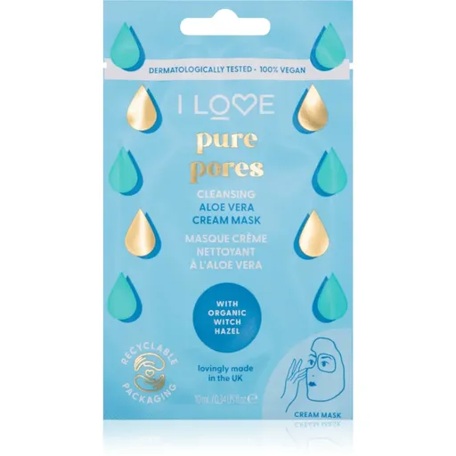 I Love Pure Pores crema masca hidratanta 10 ml