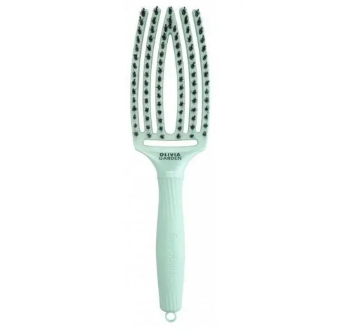 Perie De Par Profesionala Pentru Descalcire Cu Peri De Mistret Si Nailon Fingerbrush Iconic BoarNylon, Culoare: Arctic