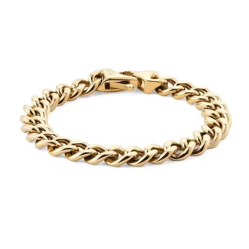 Daniel Wellington Brățară placată cu aur pentru bărbați Ellipse Cuban Chain DW0040166 18.5 cm