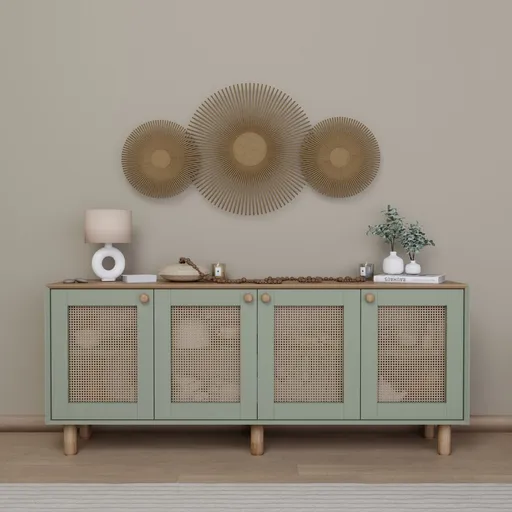 Consola, Hanah Home, Bohemian 1600-132, 180x75x40 cm, Verde