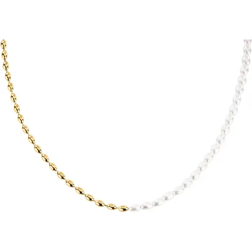 La Petite Story Colier de design placat cu aur cu perle Pearl LPS10AZA08