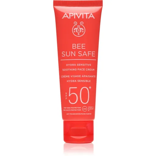 Apivita Bee Sun Safe Hydra Sensitive Soothing Face Cream SPF50+ crema calmanta si hidratanta SPF 50+ 50 ml