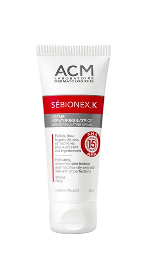 ACM Cremă keratoregulatoare pentru pielea problematică cu conținut de Acizi AHA Sébionex K (Keratoregulating Cream) 40 ml