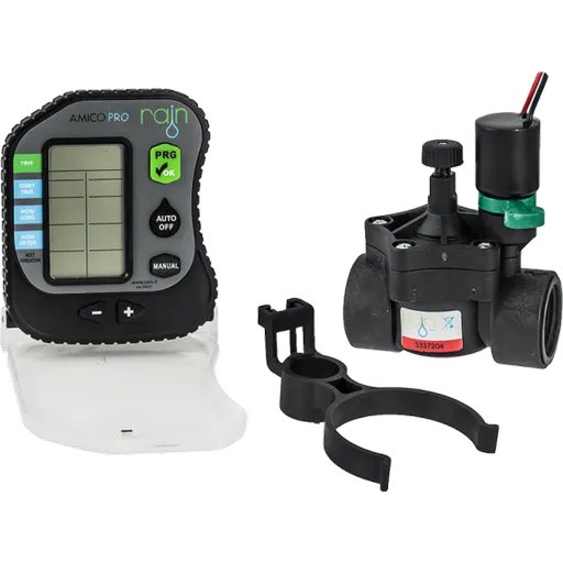 Programator automat pentru sisteme de irigare, 1 zona, 2 programe, AMICO PRO cu electrovalva 1"