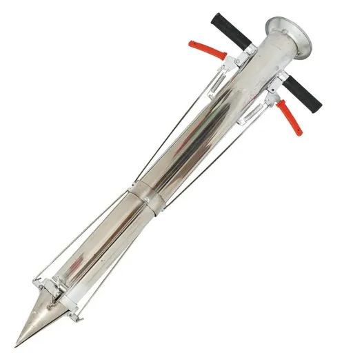Plantator Rasaduri cu 2 manere ergonomice, Inox, 76 cm