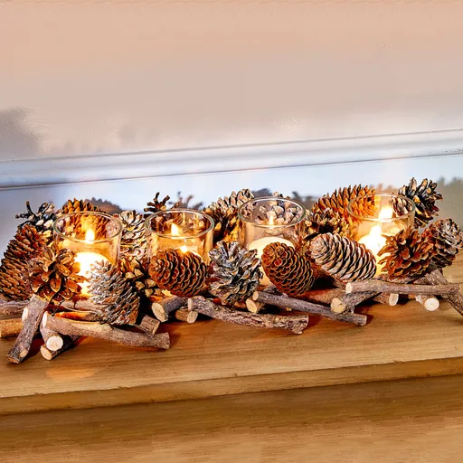 Suport pentru lumânări din ratan