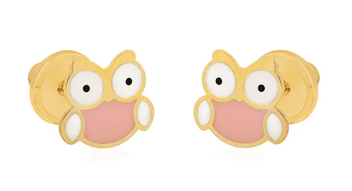 Brilio Cercei jucăuși din aur alb Bufnițe 14/168.771/17ROSA