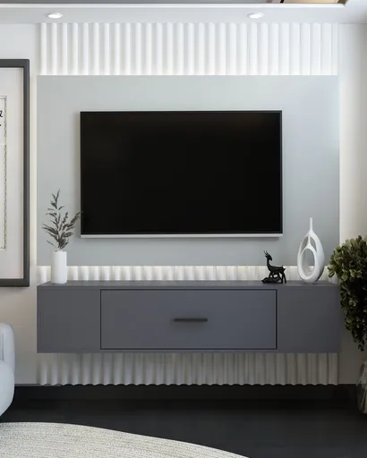 Comoda TV, Hanah Home, Kodaks, 150x33.2x29.6 cm, Antracit