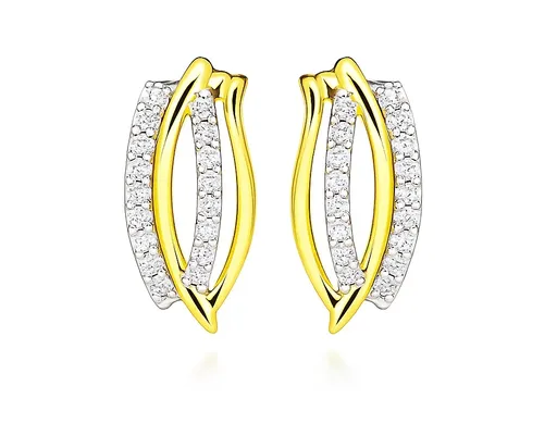 Silver Cat Cercei strălucitori din argint cu zirconi Bicolor SC600