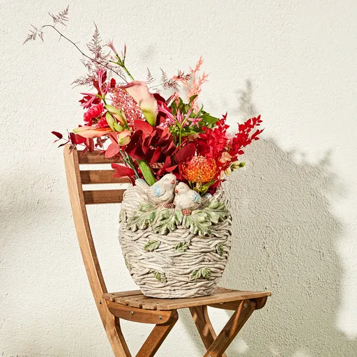 Ghiveci pentru plante cu păsări