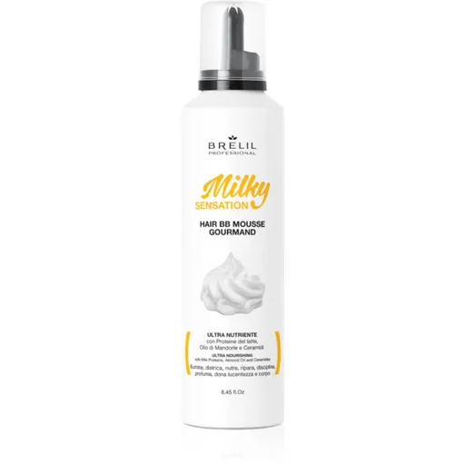 Brelil Professional Milky Sensation Hair BB Mousse spumă hidratantă pentru par indisciplinat 250 ml