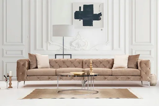 Canapea cu 4 locuri, Atelier del Sofa, 560ARE1901, Crem inchis