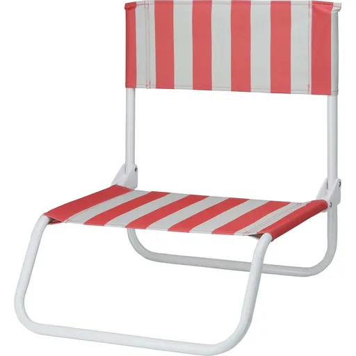 Scaun de plajă pliabil Stripes, 65 x 44 x 19 cm,roșu, roșu
