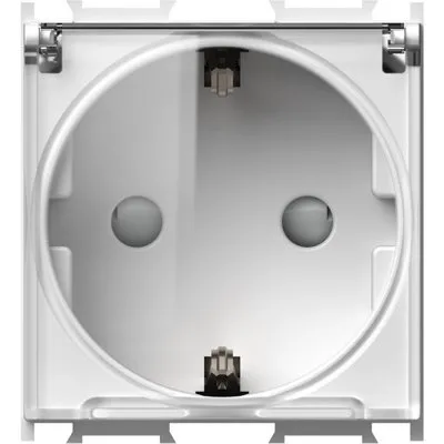 Modul Priza SCHUKO+capac 1P 16A ST IP20 alb, TEM Modul TEM-VM11PT-U