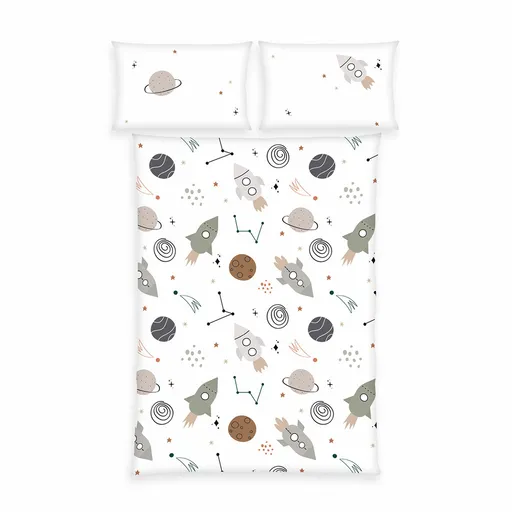 Herding Lenjerie de pat din flanel pentru copiiVesmír, 100 x 135 cm, 40 x 60 cm