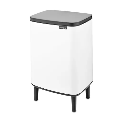 Cos de gunoi Brabantia Bo Small Hi 1006647, 12 L, Deschidere lina si silentioasa, Baza antiderapanta, Alb