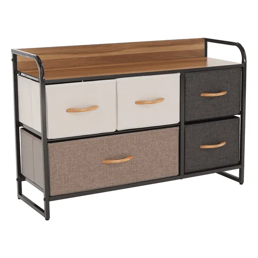 Comoda cu sertare din material textil HAZEL TIP 4,maro, S