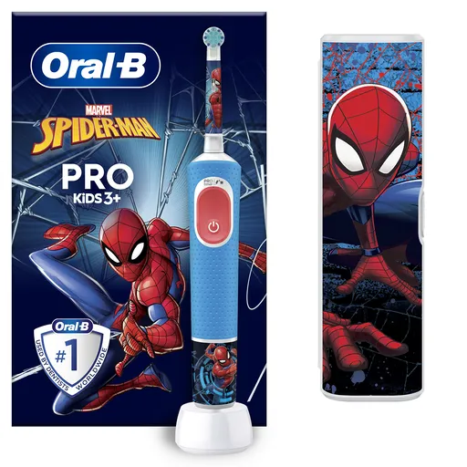 Oral B Periuță de dinți electrică cu husă de călătorie Vitality Pro Kids Spiderman