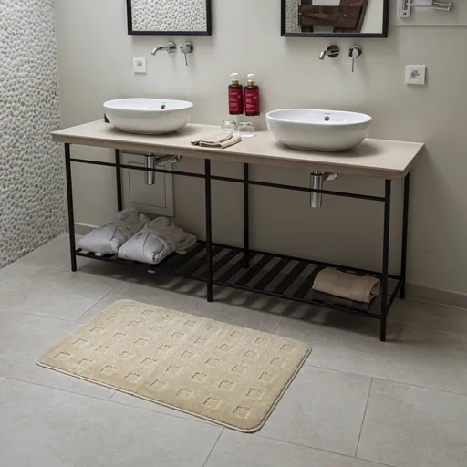 Covor de baie cu model în carouri