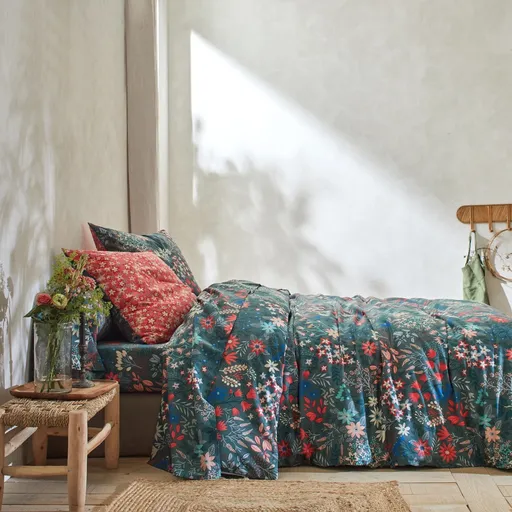 Lenjerie de pat Flore, imprimeu floral, bumbac